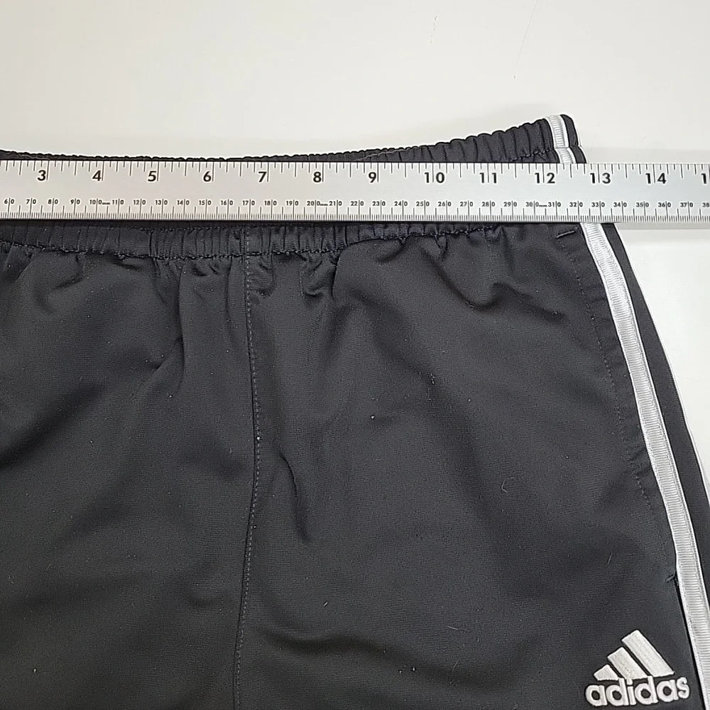 Adidas Sweatpants Black And White Striped Boy's Sz L 14/16 Activewear Athleisure